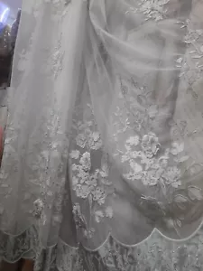 Tenda Tulle Smerlata Ricamata Swarosky grigia - Imagen 1 de 8