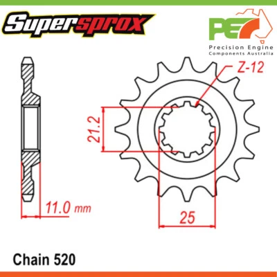 Brand New * Supersprox * Front Sprocket To suit HUSQVARNA TE400 400cc - Image 1 of 4