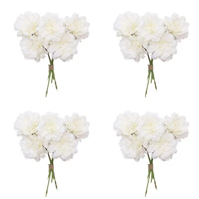 4 PIEZAS Flores Artificiales Seda Peonía Boda Ramos Flores Falsas Decoración del Hogar... Foto 1 de 4