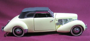 Franklin Mint 1937 Cord 812 Phaeton Coupe, Yellow, 1:24 Scale, Die Cast, EH1 - Picture 1 of 8
