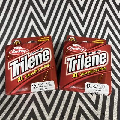 (2) Berkley Trilene Smooth Casting Fish Line Pony Spool 12 lb XL 110yd Clear - Image 1 of 3
