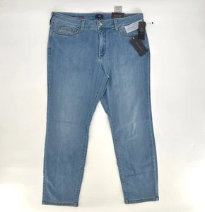 NYDJ Clarissa Ankle Jeans Medium Blue Wash Petites Size 16 NWT Stretch - Picture 1 of 11