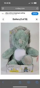 Dreamgro Plush Gray Rhino Light and Lullaby Soother for Babies - Picture 1 of 5