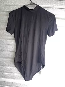 Women's Mangopop Short Sleeve Crew Neck Bodysuit Crotch Snap Stretchy M (HOME19) - Picture 1 of 3