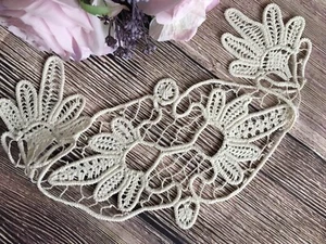 Vintage handgehäkelt rumänische Spitzenspitze Nadelarbeit Makramee Dachboden Tischdekor - Bild 1 von 9