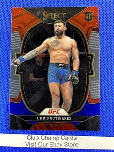 2023 #100 Chris Gutierrez Panini Select UFC Concourse Level Red & Blue RC
