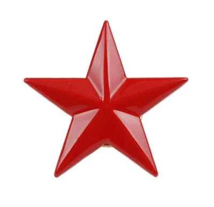 Insignia Pla Cap del Ejército Chino de la Guerra de Vietnam Estrella Roja - Imagen 1 de 2