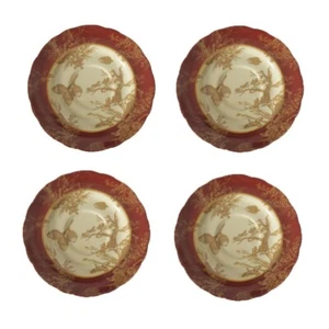 Set of 4 222 Fifth Harvest China Replacement Saucers 6.5" Wide Thanksgiving - Picture 1 of 5