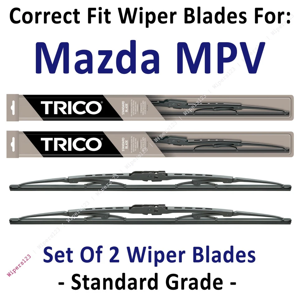 Paquete de 2 escobillas limpiaparabrisas estándar - aptas para Mazda MPV 2000-2006 - 30240x2 Foto 1 de 1