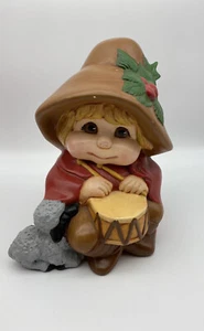 Estatuilla de cerámica pintada a mano Little Drummer Boy estatua de Navidad cordero  - Imagen 1 de 12