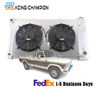 4 Row Radiator Shroud Fan For 67-72 Chevy C/K C10 C20 C30 GMC Suburban Pickup GMC SUBURBAN