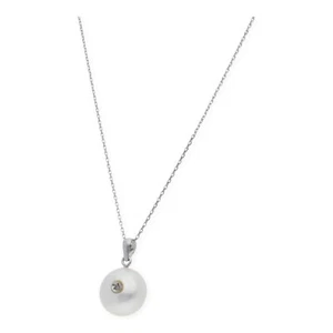 Collar Diamante Perla Oro 18 k Complementos de Mujer Joyería de Moda - Imagen 1 de 3