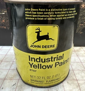 Vtg JOHN DEERE PT57 INDUSTRIAL YELLOW Paint Quart OEM NOS PT 57 Rare - Picture 1 of 13