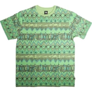 Old Stussy Tomtom T-shirt Large All-Over Print Size L NOS Unused - Picture 1 of 9