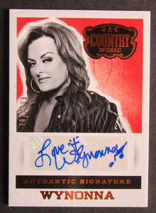 WYNONNA JUDD - AUTOGRAPH insert card - 2014 Panini  # 483 / 499 - Country Music