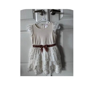 American Girl Dress. Ivory. Glitters Holiday. Size 7.  - Image 1 of 4