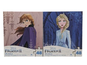 Disney Frozen 2 Princesses Anna  & Elsa 48 Piece Puzzles (Set of 2 Puzzles)-New - Picture 1 of 14