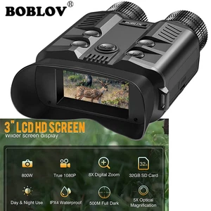 Boblov 1080P 30fps Night Vision Googles 32GB Night Vision Binocular For Camping