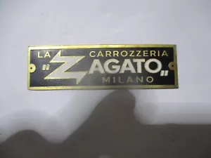 Sign Zagato nameplate Alfa Lancia Aston S81 black - Picture 1 of 1