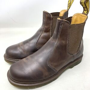 Dr Martens 2976 Chelsea Crazy Horse Gaucho Brown Leather Ankle Boots Uk 7 Eu 41