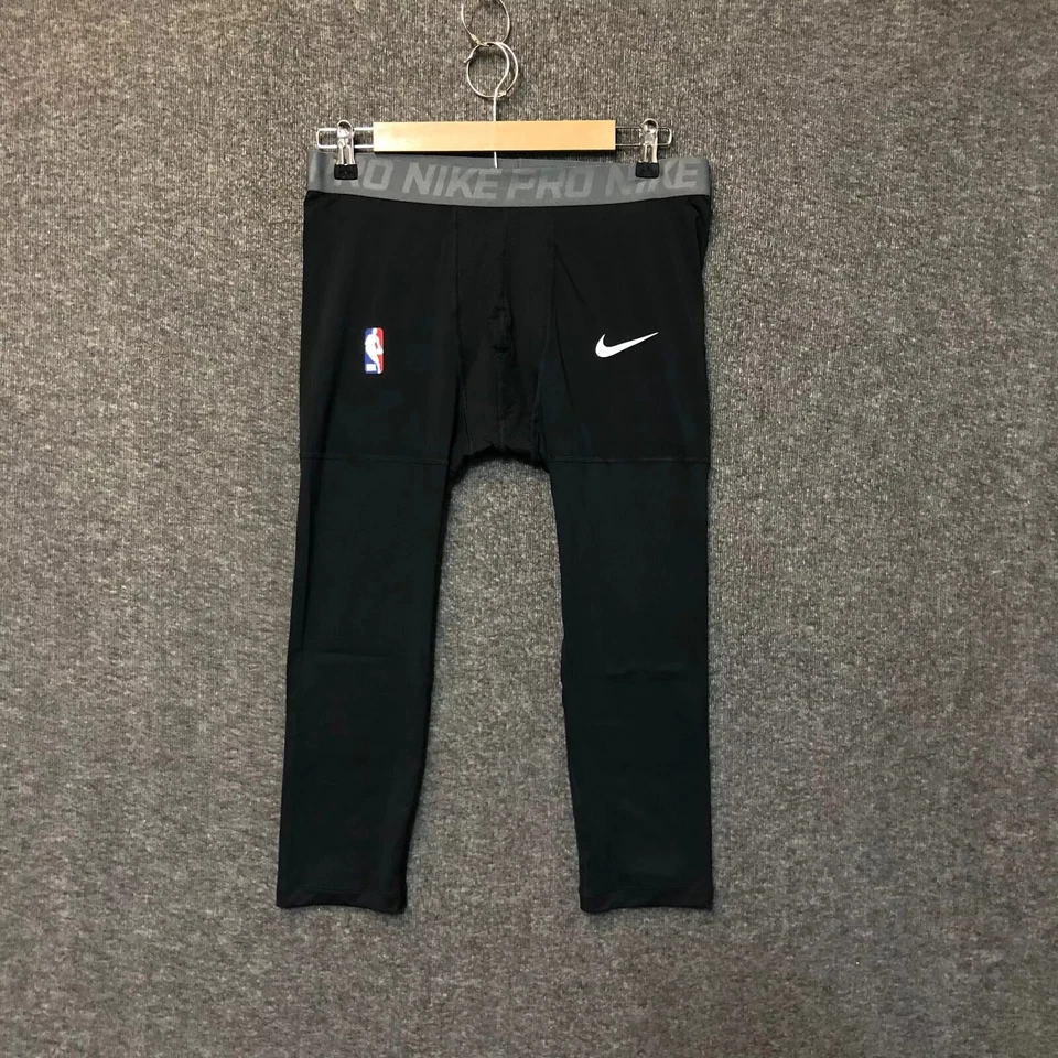 Mens Nike Pro Dri-fit NBA Logo 3/4 Length Compression Tights Size XL