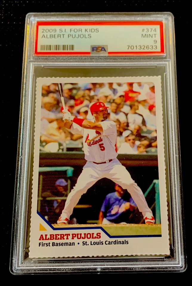 ALBERT PUJOLS RARE 2009 Sports Illustrated For Kids SI MLB Cardinals MINT PSA 9 - Image 1 of 2