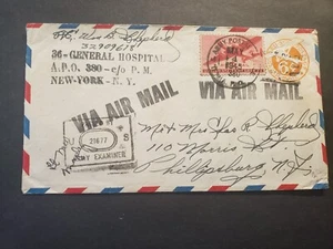 APO 380 DIJON, FRANCE 1945 Censored WWII Army Cover 36 Hospital - Picture 1 of 2