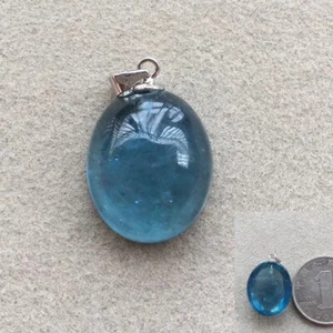 High end jewelr 100% real Natural Amazonite Mozambique Gemstone womens Pendant - Picture 1 of 4