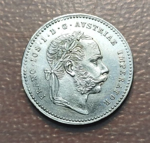 AUSTRIA FRANZ JOSEPH I 20 KREUZER 1870 EBC+ - Picture 1 of 2