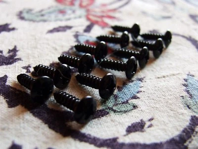 VIS PICKGUARD SCRATCHPLATE NOIRE LOT DE 12 POUR FENDER GIBSON GRETSCH