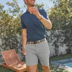 Pantaloncini chino Mack Weldon nuovi senza etichette Maverick Tech blu taglia 40 - Foto 1 di 4