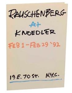 Robert RAUSCHENBERG / RAUSCHENBERG AT KNOEDLER 1st Edition 1992 #177561 - Picture 1 of 2