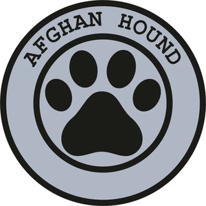 Afghan Hound Paw Dog Warning Sticker / High Resolution Vinyl Waterproof - Picture 1 of 1