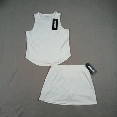 NUEVO CON ETIQUETAS Prince Niñas Moda Estampado Tenis Skort y Top Conjunto Blanco Talla Grande (14) Foto 1 de 4