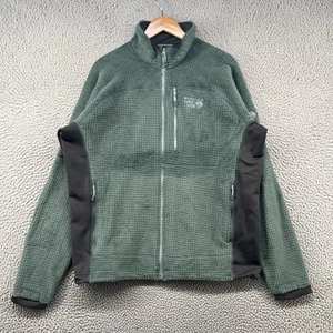 Mountain Hardwear Monkey Man Fleece Jacket Mens XL Green Deep Pile Polartec - Picture 1 of 11