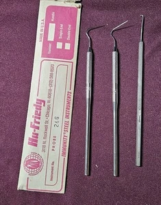 3 Pc Hu Friedy Pro Dental Tools Set Stainless Steel Dentist Wax Sculpting - Picture 1 of 2