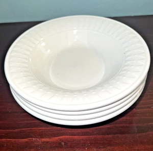 Totally Today weiß Müsli Suppe Schüsseln geprägt Fliege Rand 7" D 4er Set - Bild 1 von 15