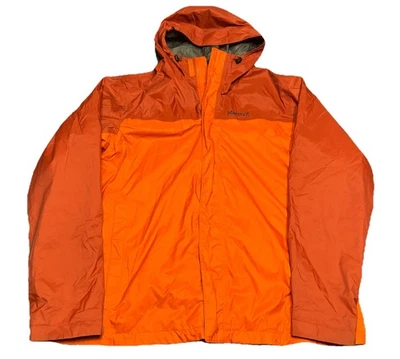 Marmot Jacket Mens XXL Orange Gray Hooded Lightweight Nylon Outdoor O3 - Image 1 of 4