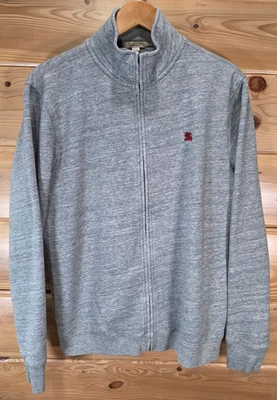 Burberry Brit Sudadera Hombre Grande Gris Cremallera Completa Reparación Necesaria LEER Foto 1 de 4