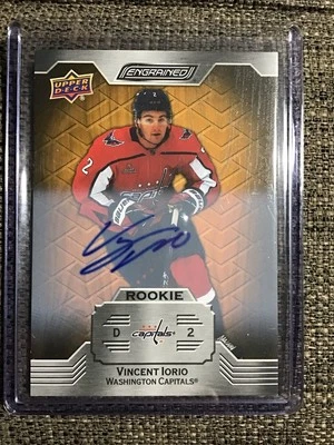 2023-24 UD Engrained Oak Autograph Rookie Vincent Iorio - Image 1 of 2