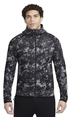 Nike Tech Windrunner Fleece Full-Zip Hoodie Black  HV5055-060 Men's Multi Size - Image 1 of 4