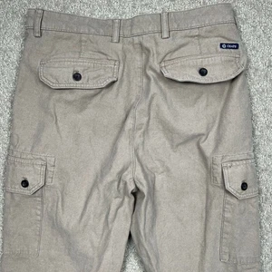 Chaps Cargo Pants Mens 34 x 34 Light Brown Flat Front Straight Leg Pockets - Picture 1 of 12
