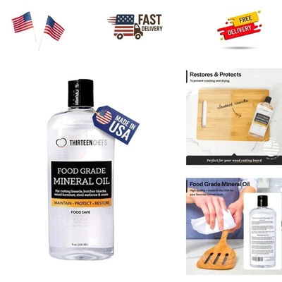 8 oz Food Grade Mineral Oil Conditioner for Cutting Boards & Butcher Blocks - Image 1 of 4