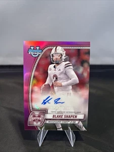 2024 Bowman University Chrome Blake Shapen Fuschia Refractor /150 Auto PA-BSH - Bild 1 von 2