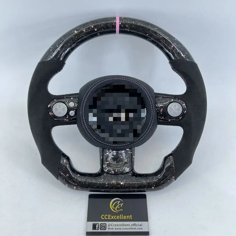 Volante de fibra de carbono real para 2007-2013 Mini Cooper R55 R56 R58 R59 S Mk2 - Imagem 1 de 4