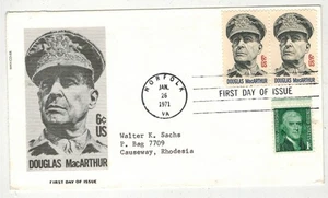 1971 PATRIOTIC GENERAL DOUGLAS MACARTHUR 1424 FOREIGN DESTINATION RHODESIA - Picture 1 of 1