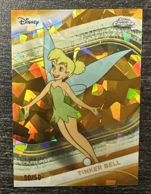 TINKER BELL - 2025 Topps Chrome Sapphire Disney - GOLD SAPPHIRE 50/50 SP - Image 1 of 2