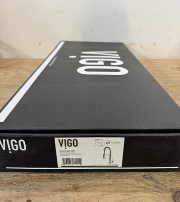 Grifo de cocina Vigo VG02001ST Edison 1,8 GPM de un solo orificio *PARA REPUESTOS Foto 1 de 4