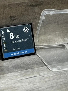 Promaster Performance 8GB CompactFlash CF Memory Card Code 1852 w/ Case - Picture 1 of 2