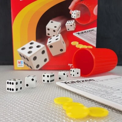 Vintage 90s Yahtzee Game Milton Bradley 1998 Family Game Night Hasbro Complete - Image 1 of 4